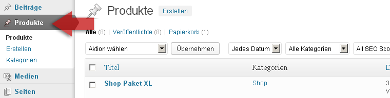 Screenshot Custom Post Type